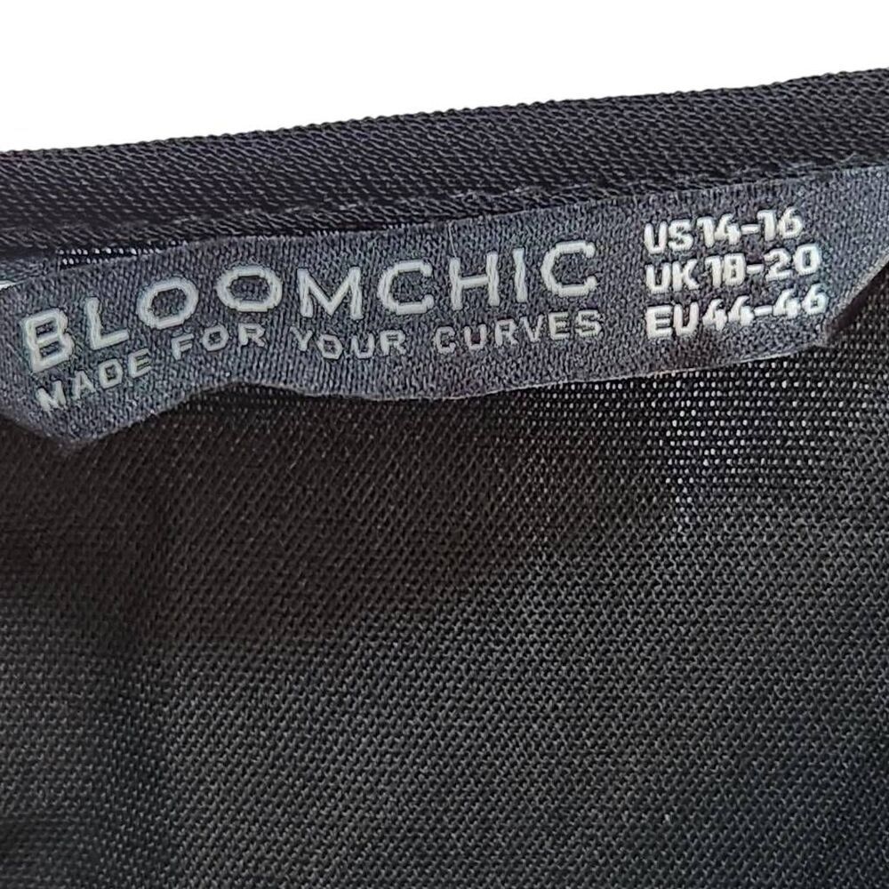 Bloomchic made for curves black dress with metallic gold design belted XL 14-16‎ - Picture 7 of 11